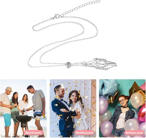 Adorainbow كريستال قلادة فارغة حامل الحجر قلادة معدنية حبة أقفاص كريستال الأحجار الكريمة حامل سلسلة قلادة للبلورات DIY مجوهرات سوار قلادة حامل الكريستال in Kuwait