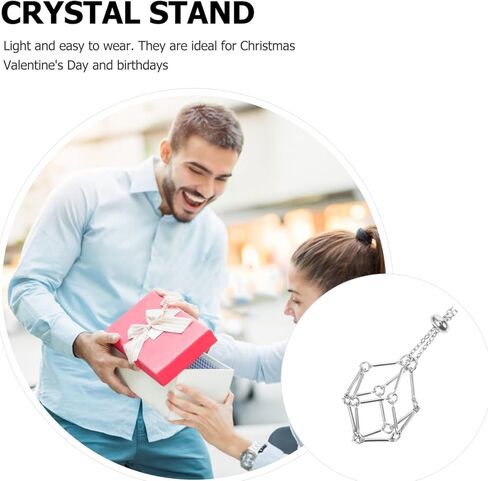 Adorainbow كريستال قلادة فارغة حامل الحجر قلادة معدنية حبة أقفاص كريستال الأحجار الكريمة حامل سلسلة قلادة للبلورات DIY مجوهرات سوار قلادة حامل الكريستال in Kuwait