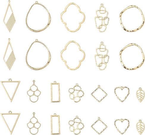 FASHEWELRY Alloy Heart Open Back Bezel Pendants in Kuwait