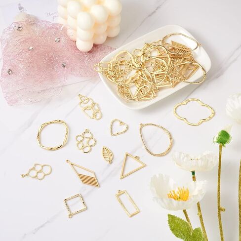 FASHEWELRY Alloy Heart Open Back Bezel Pendants in Kuwait