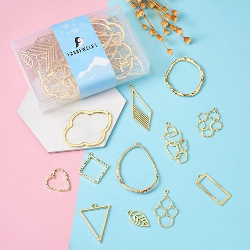 FASHEWELRY Alloy Heart Open Back Bezel Pendants in Kuwait