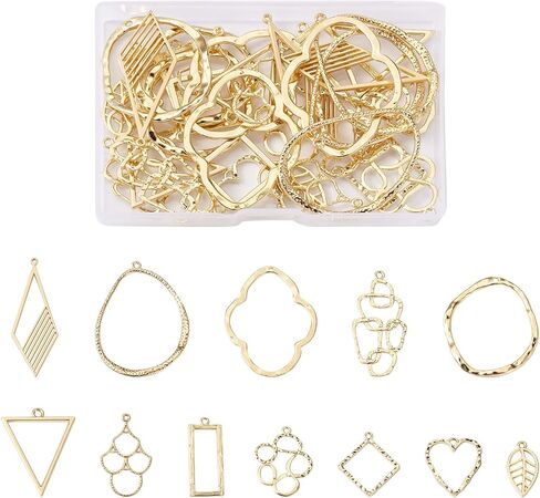 FASHEWELRY Alloy Heart Open Back Bezel Pendants in Kuwait