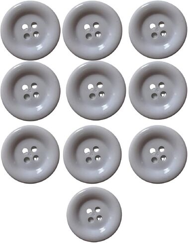 2 inch Big Colored Buttons Large Round Shapes Craft Flatback Resin Button 4 Holes Multicolor for Decoration Crafts Making, Clothes Sewing and DIY Projects, Scrapbook Pack 10 Pcs (Dark Bule) in Kuwait