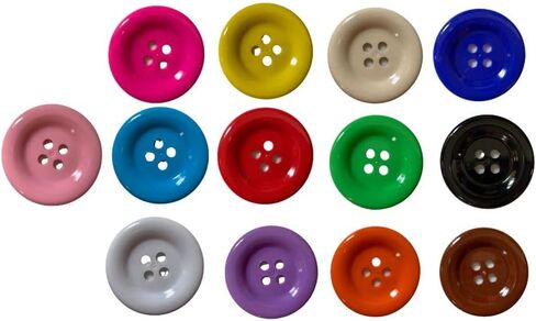 2 inch Big Colored Buttons Large Round Shapes Craft Flatback Resin Button 4 Holes Multicolor for Decoration Crafts Making, Clothes Sewing and DIY Projects, Scrapbook Pack 10 Pcs (Dark Bule) in Kuwait