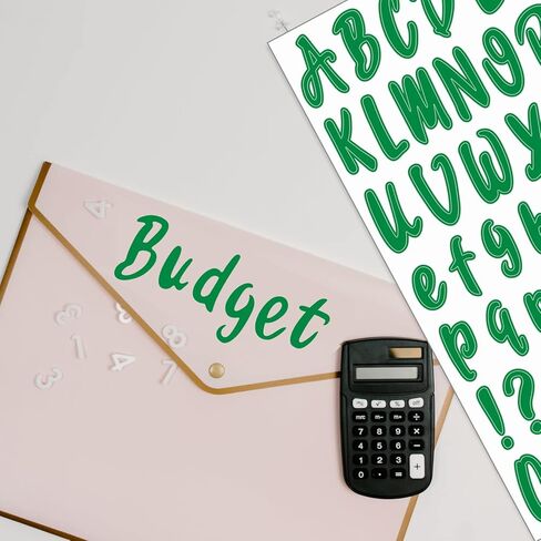 ملصقات أرقام حروف من الفينيل ذاتية اللصق 576 قطعة من واينودا، ملصقات قبعة التخرج، ملصقات أرقام الحروف الأبجدية، ملصقات للعلامة، الباب، الأعمال، رقم العنوان (1 بوصة، 8 ألوان) in Kuwait