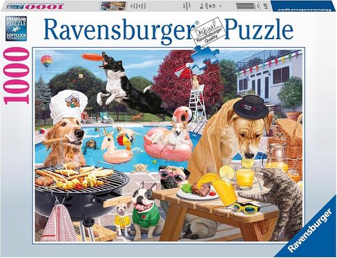 أحجية الصور المقطوعة المكونة من 1000 قطعة من Ravensburger Dog Days of Summer للبالغين - 16810 - كل قطعة فريدة من نوعها، تقنية Softclick تعني أن القطع تتناسب معًا بشكل مثالي in Kuwait