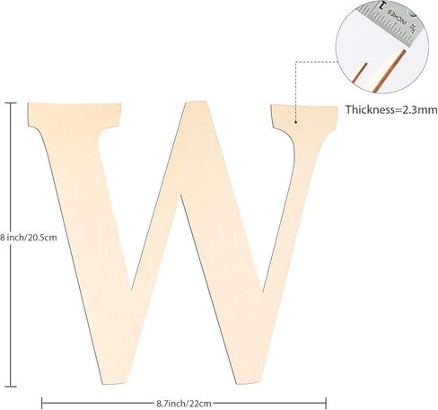 شي لوف حروف ترحيب خشبية كبيرة 8 انش حروف خشبية غير مكتملة، حروف ترحيبية مقطوعة لتزيين الحائط والمنزل والشرفة والحرف اليدوية وحفلات الزفاف والعطلات in Kuwait