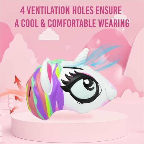 Kids Helmet Unicorn Helmet & Shark Helmet for Girl Boy, Children's Bike Helmet for 3-8 Years Multi-Sport Safety Certified Bicycle Helmet for Skateboard Skating Scooter in Kuwait