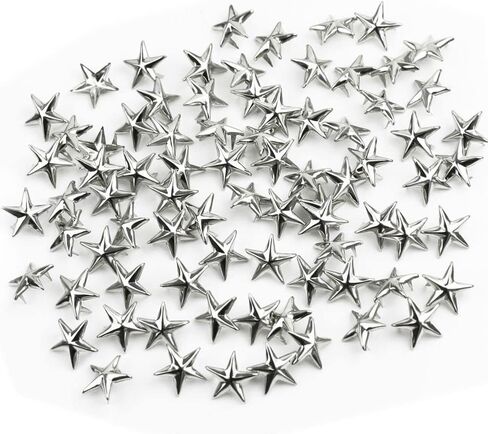 HomeSoGood 200pcs 15mm Star Rivets Silver Metal Leather Craft DIY Studs Spikes Spots Nailhead Rock Punk Garment Sewing Decor Clothing Accessories(15mm,Silver) in Saudi Arabia