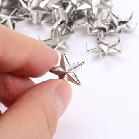 HomeSoGood 200pcs 15mm Star Rivets Silver Metal Leather Craft DIY Studs Spikes Spots Nailhead Rock Punk Garment Sewing Decor Clothing Accessories(15mm,Silver) in Saudi Arabia