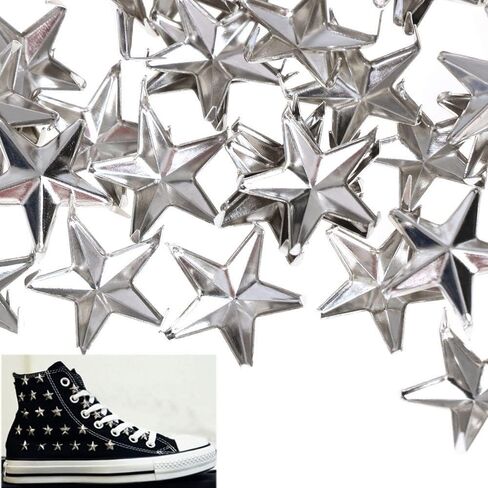 HomeSoGood 200pcs 15mm Star Rivets Silver Metal Leather Craft DIY Studs Spikes Spots Nailhead Rock Punk Garment Sewing Decor Clothing Accessories(15mm,Silver) in Saudi Arabia