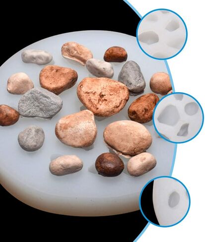 1Pc Stone Silicone Mould DIY Pebble Mould Irregular Handstone Making Decor Silicone molds,dice molds,dice molds for Resin in Saudi Arabia