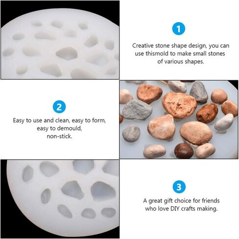 1Pc Stone Silicone Mould DIY Pebble Mould Irregular Handstone Making Decor Silicone molds,dice molds,dice molds for Resin in Saudi Arabia