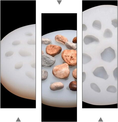 1Pc Stone Silicone Mould DIY Pebble Mould Irregular Handstone Making Decor Silicone molds,dice molds,dice molds for Resin in Saudi Arabia