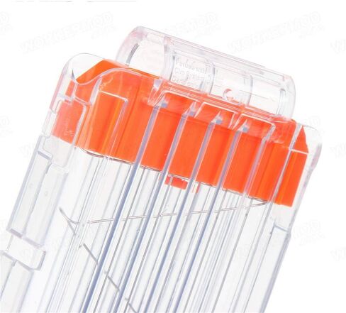 Worker Mod Banana 15-Darts Quick Reload Clip for Nerf N-Strike Elite Color Clear in Saudi Arabia