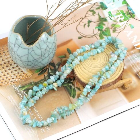31 inches Chip Stone Loose Gemstones Beads Drilled Strand for Jewelry Making (Amazonite) in Kuwait