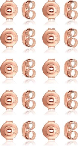 12 Pcs/ 6 Pairs Rose Gold Flashed Silver Butterfly Earring Backs Replacement for Stud Earrings Accessories DIY Tools, 5x4x3mm in Kuwait