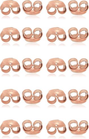 12 Pcs/ 6 Pairs Rose Gold Flashed Silver Butterfly Earring Backs Replacement for Stud Earrings Accessories DIY Tools, 5x4x3mm in Kuwait