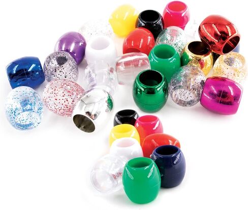 126 Pcs Beads Jewelry Making Kit DIY Hair Braiding Bracelet Ornaments Crafts Jumbo Round Pony (Clear) in Kuwait