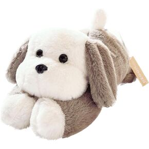 uoozii 16" | 3 Pounds Grey Dog Weighted Stuffed Animals - Cute Weighted Plush Toy Comfort Weighted Plush Pillow Gifts for Kids & Adults (16" | 3 lbs, Grey Dog)