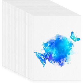 100 Pieces Watercolor Paper 140 lb/ 300 GSM Heavyweight Art Paint Paper White Water Coloring Paint Paper for Artist and Kids (5 x 7 Inch)