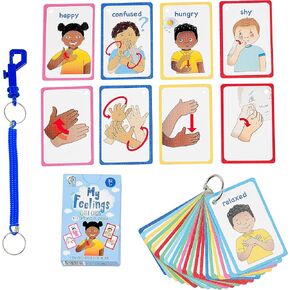 My Feelings and Emotions ASL Cards for Speech Delay Non-Verbal or Deaf Children. 27 Visual Aid Cards, Developing Empathy and Social Skills Autism SEN