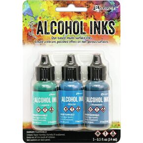 Tim Holtz - Ranger Alcohol Ink 3PKG, Teal/Blue Spectrum