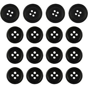 ButtonMode Premium Suit Buttons 16pc Set has 4 Buttons Measuring 20mm (Over 3/4 Inch) for Jacket Front, 12 Buttons Measuring 15mm (5/8 Inch) for Jacket Sleeves and Dress Pants, Blue Navy, 16-Buttons