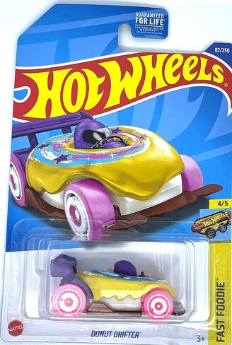 Hot Wheels 2022 - Donut Drifter - Fast Foodie 4/5 [Yellow Icing] 82/250 in Saudi Arabia