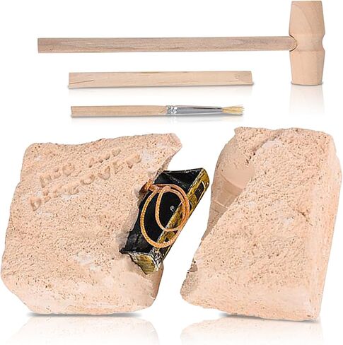 ArtCreativity Pirate Treasure Dig Kit for Kids - Gem Excavation Set with Digging Tools - Interactive Excavating Toys - Great Birthday Gift Idea, Contest Prize for Boys and Girls in Saudi Arabia