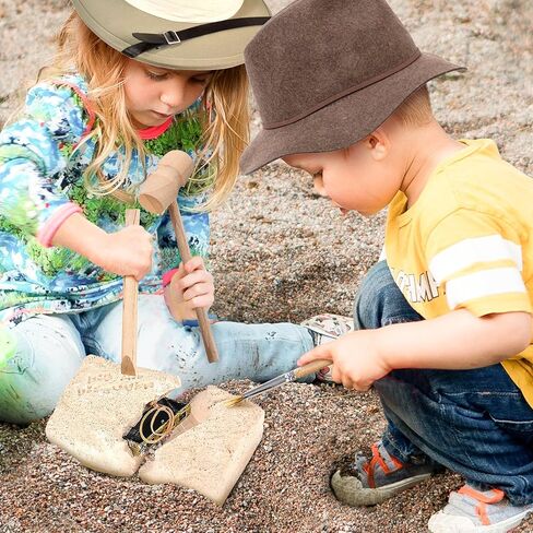 ArtCreativity Pirate Treasure Dig Kit for Kids - Gem Excavation Set with Digging Tools - Interactive Excavating Toys - Great Birthday Gift Idea, Contest Prize for Boys and Girls in Saudi Arabia