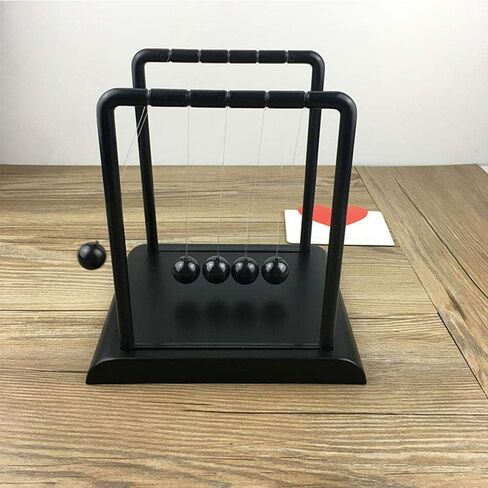 AIXICWXI Classic Newton Cradle Balance Ball Black Newton Ball فيزياء العلم الحلي الذكية اللعب للديكور المنزلي للمكتب in Kuwait