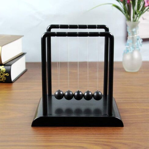 AIXICWXI Classic Newton Cradle Balance Ball Black Newton Ball فيزياء العلم الحلي الذكية اللعب للديكور المنزلي للمكتب in Kuwait