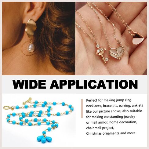 Wokape 2881Pcs 24 Colors 6mm Open Jump Rings with Pliers, Open Jump Rings Aluminum Round Rings for Jewelry Making DIY Necklaces Bracelet Earring in Saudi Arabia