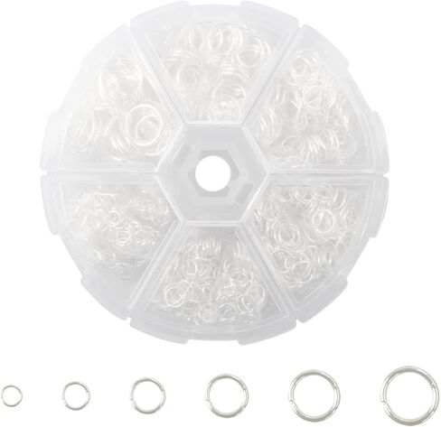 Jawflew Stainless Steel Jump Rings Connector Rings for Jewelry Making Bulk Rings for DIY Arts Crafts Organization, 970PCS (Silver) in Kuwait