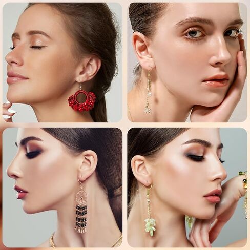 Hypoallergenic 1500pcs Earring Making Kit 200PCS/100 Pairs Earring Hooks 925 Silver DIY Jewelry Making Supplies for Adult Silicone Earring Backs Findings Eye Pins Posts Jump Rings in Kuwait