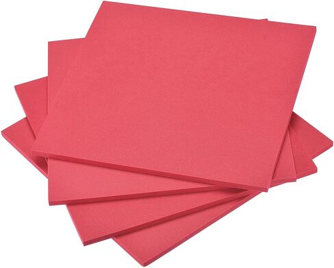 uxcell Red EVA Foam Sheets 10 x 10 Inch 7mm Thickness for Crafts DIY Projects, 4 Pcs in Saudi Arabia