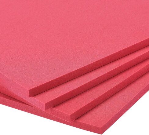 uxcell Red EVA Foam Sheets 10 x 10 Inch 7mm Thickness for Crafts DIY Projects, 4 Pcs in Saudi Arabia