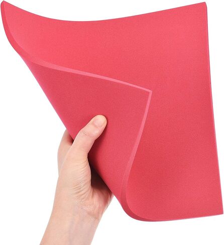 uxcell Red EVA Foam Sheets 10 x 10 Inch 7mm Thickness for Crafts DIY Projects, 4 Pcs in Saudi Arabia