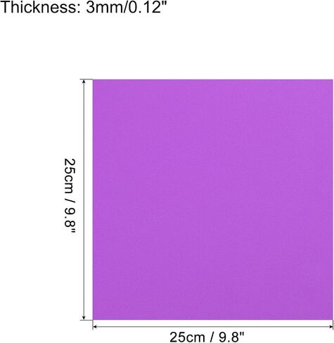 صفائح إسفنجية MECCANIXITY EVA باللون البرتقالي مقاس 9.8 بوصة × 9.8 بوصة بسمك 3 مم، صفائح إسفنجية للحرف اليدوية للأزياء والفنون والحرف اليدوية، حزمة من 6 قطع in Kuwait