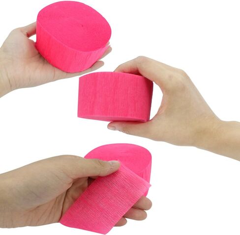 شرائط ورق كريب 12 لفة بطول 25 متر في 6 ألوان، لحفل الزفاف مختلف ديكورات المهرجانات الكبيرة in Kuwait