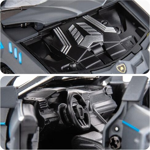 WAKAKAC متوافق مع 1/32 Lamborghini Urus Model Car Diecast لعبة سيارة سحب للخلف مع ضوء وصوت لعبة سيارة للأطفال بعمر 3 سنوات فما فوق هدية رمادية in Kuwait