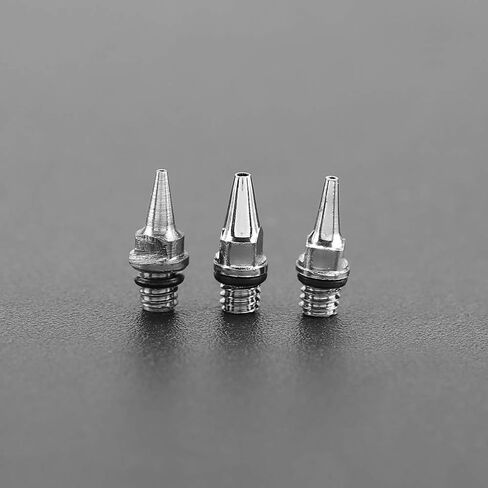 Mothinessto 3 قطع فوهة البخاخة، الفوهات والإبر نصائح استبدال أطقم 0.2 مم 0.3 مم 0.5 مم ملحقات البخاخ فوهات من الفولاذ المقاوم للصدأ أجزاء نصائح in Kuwait