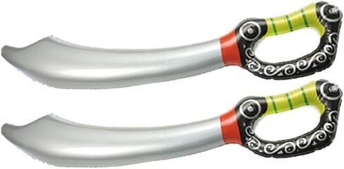 6 قطع من إكسسوارات زي القرصان الكاريبي: قبعة قبطان مطبوعة جمجمة عدد 2 رقعة للعين، سيف قرصان قابل للنفخ للأطفال البالغين، فستان هالوين قرصان فاخر للحفلات التنكرية WUEURU in Kuwait