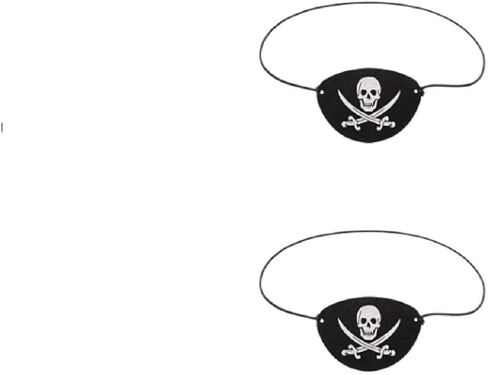 6 قطع من إكسسوارات زي القرصان الكاريبي: قبعة قبطان مطبوعة جمجمة عدد 2 رقعة للعين، سيف قرصان قابل للنفخ للأطفال البالغين، فستان هالوين قرصان فاخر للحفلات التنكرية WUEURU in Kuwait