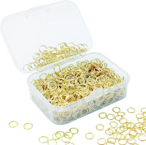 1000 قطعة من الذهب خواتم القفز لصنع المجوهرات 6 مم مطلية بالذهب خواتم قفز مفتوحة لصنع القرط. in Kuwait