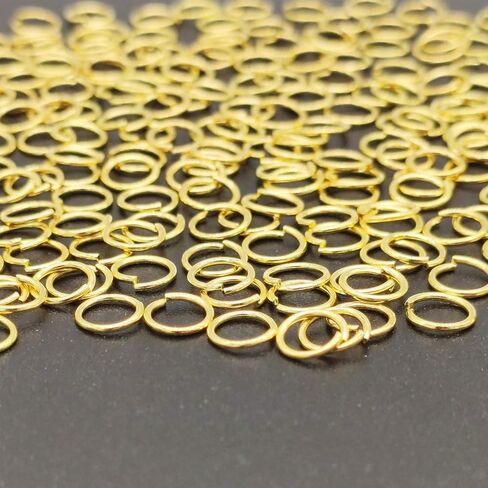 1000 قطعة من الذهب خواتم القفز لصنع المجوهرات 6 مم مطلية بالذهب خواتم قفز مفتوحة لصنع القرط. in Kuwait