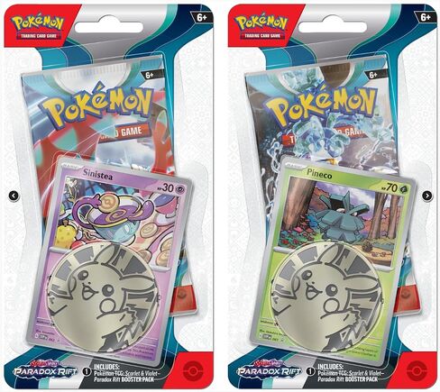 Pokemon TCG: Scarlet & Violet - Paradox Rift - Checklane Blister Pack (Random, Pineco OR Sinistea) in Saudi Arabia