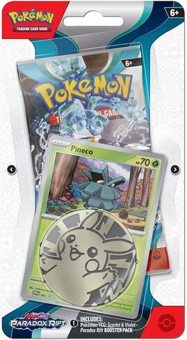 Pokemon TCG: Scarlet & Violet - Paradox Rift - Checklane Blister Pack (Random, Pineco OR Sinistea) in Saudi Arabia