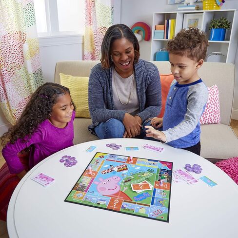 Hasbro Gaming Monopoly Junior: Peppa Pig Edition Board Game for 2-4 Players, Indoor Games for Kids, Peppa Pig Toys and Games, Ages 5+ (Amazon Exclusive) in Saudi Arabia